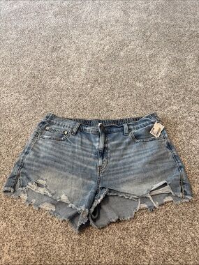 Light Blue Distressed Denim Women’s Shorts